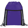 Bullet Purple Deluxe Reflective Drawstring Bag
