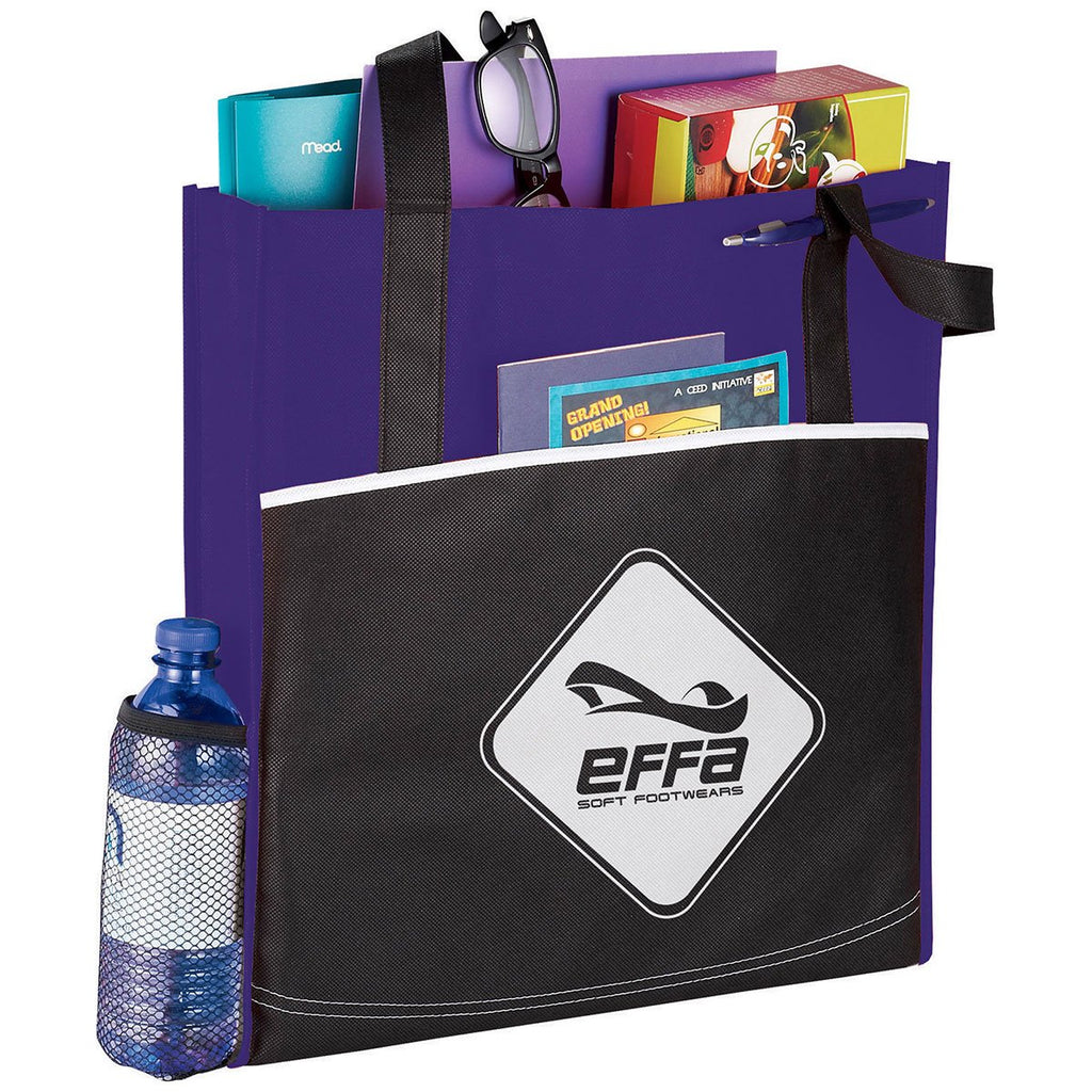 Bullet Purple Boardwalk Non-Woven Convention Tote