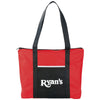 Bullet Red Timeline Non-Woven Zip Convention Totes