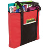 Bullet Red Timeline Non-Woven Zip Convention Totes