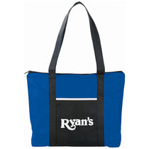 Bullet Royal Blue Timeline Non-Woven Zip Convention Totes