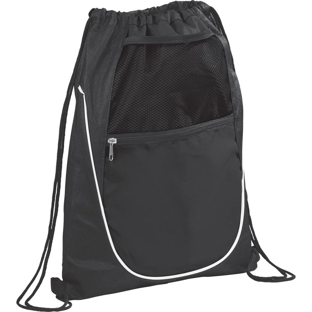 Bullet Black Locker Mesh Pocket Drawstring Bag