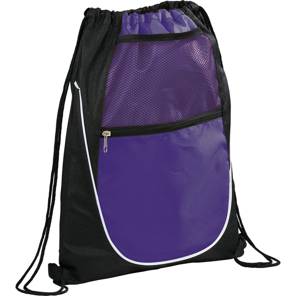 Bullet Purple Locker Mesh Pocket Drawstring Bag