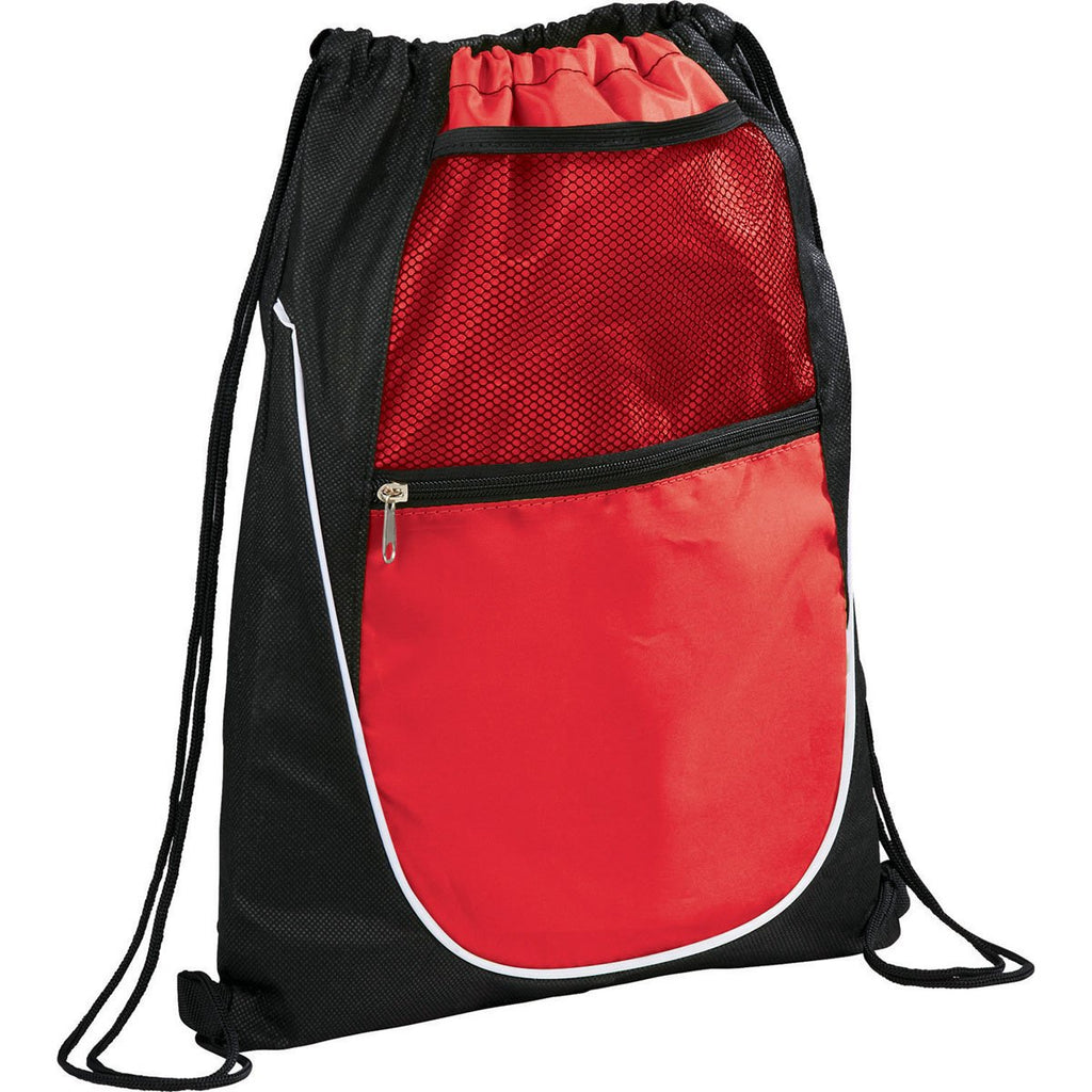 Bullet Red Locker Mesh Pocket Drawstring Bag