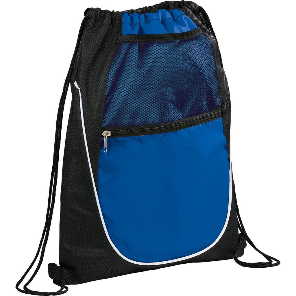 Bullet Royal Blue Locker Mesh Pocket Drawstring Bag