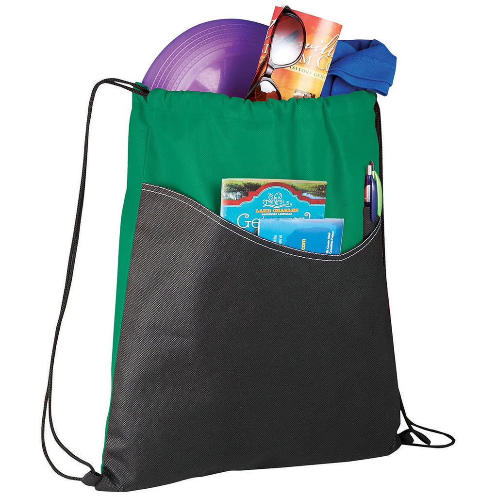 Bullet Green Rivers Non-Woven Drawstring Bag