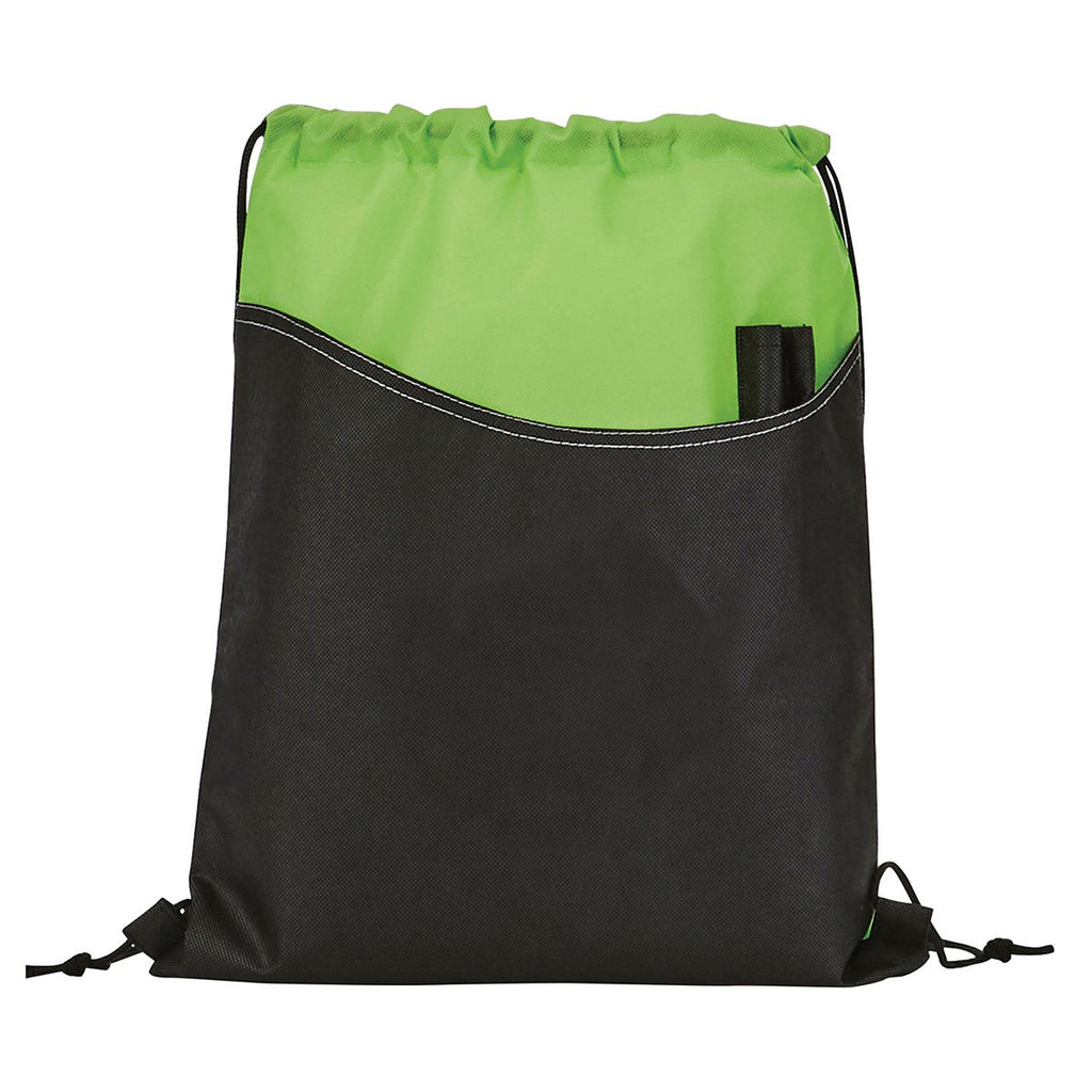 Bullet Lime Green Rivers Non-Woven Drawstring Bag
