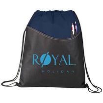 Bullet Navy Blue Rivers Non-Woven Drawstring Bag