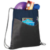 Bullet Navy Blue Rivers Non-Woven Drawstring Bag