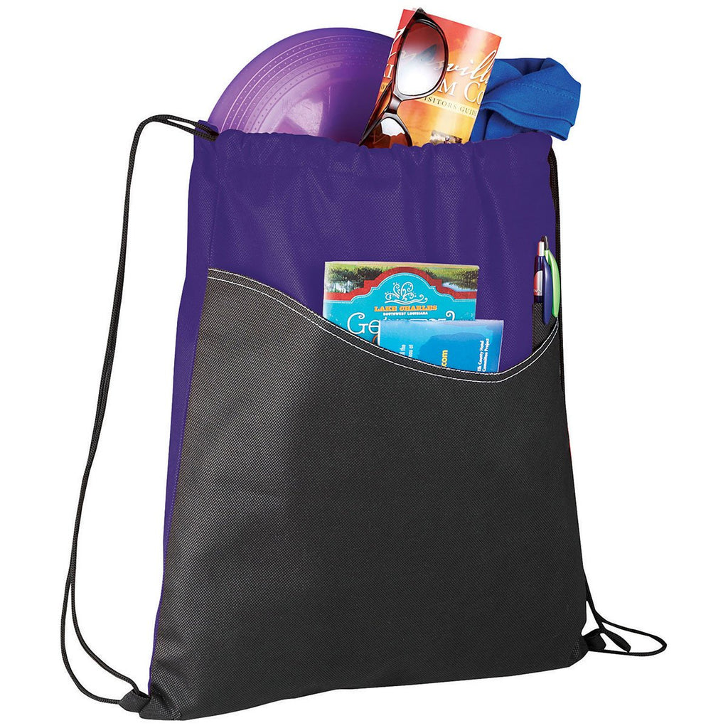Bullet Purple Rivers Non-Woven Drawstring Bag
