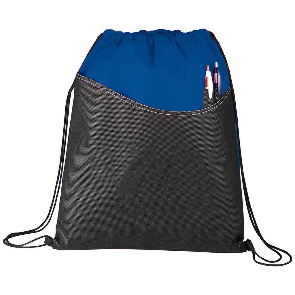 Bullet Royal Blue Rivers Non-Woven Drawstring Bag