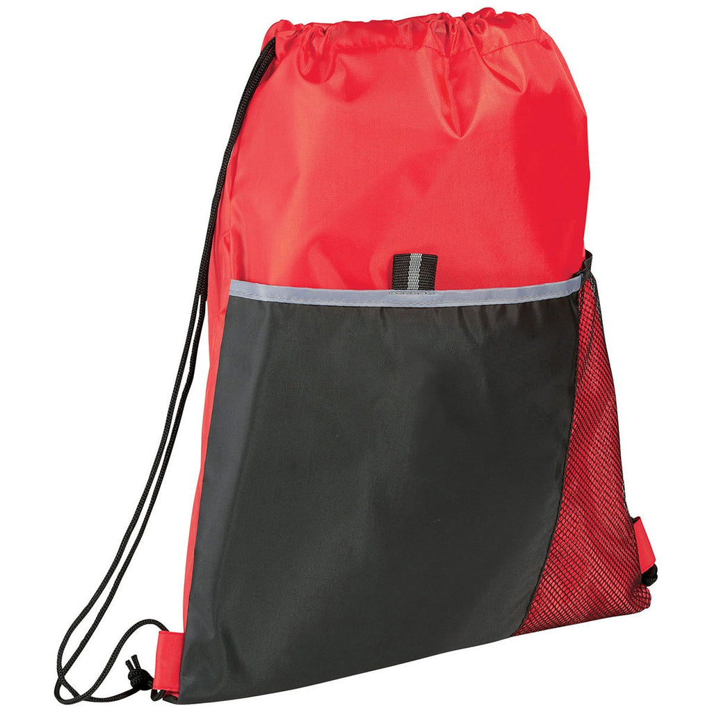 Bullet Red Free Throw Drawstring Bag