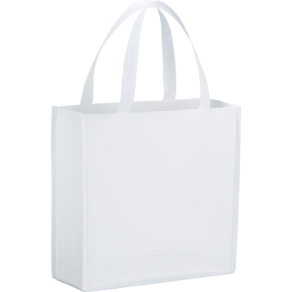 Bullet White Main Street Non-Woven Shopper Tote