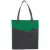 Bullet Green with Black Trim Rivers Pocket Non-Woven Convention Tote