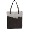 Bullet Grey with Black Trim Rivers Pocket Non-Woven Convention Tote