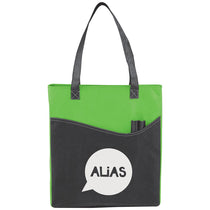 Bullet Lime Green Rivers Pocket Non-Woven Convention Tote