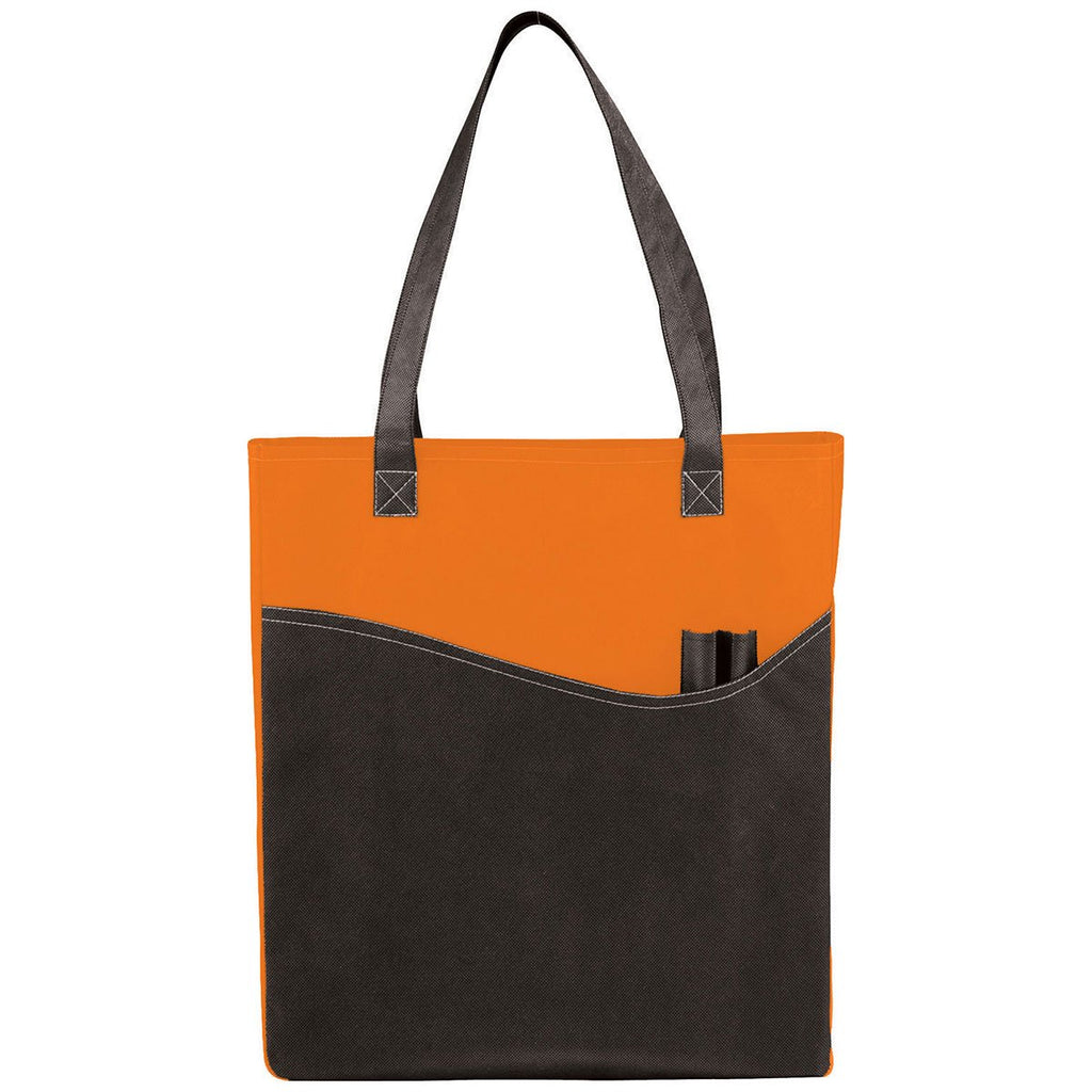 Bullet Orange Rivers Pocket Non-Woven Convention Tote