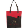 Bullet Red with Black Trim Rivers Pocket Non-Woven Convention Tote
