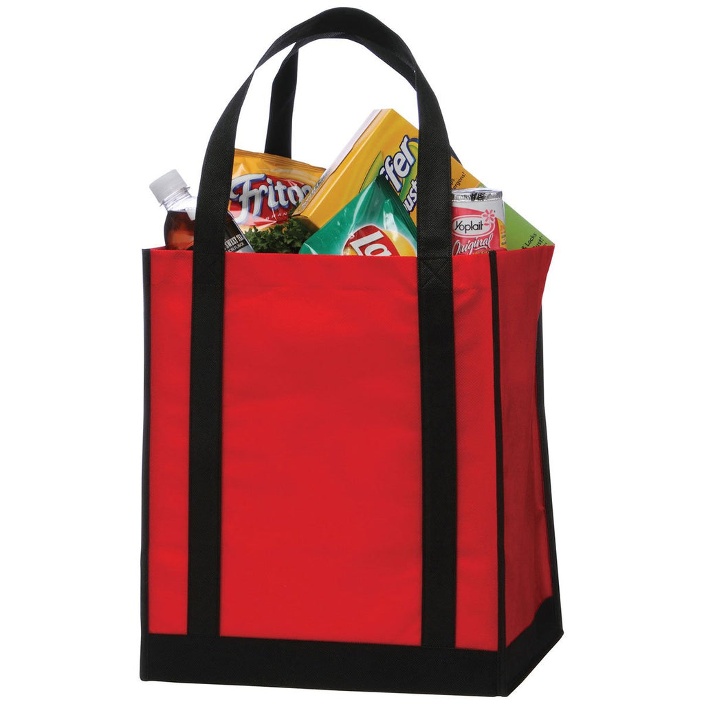 Bullet Red Apollo Non-Woven Grocery Tote