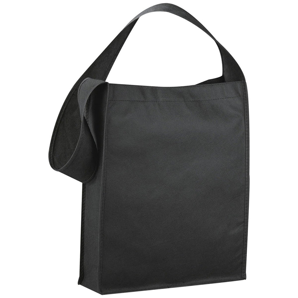Bullet Black Cross Town Non-Woven Shoulder Tote