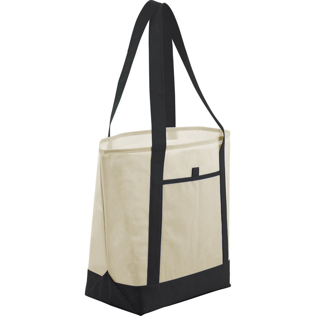 Bullet Black Lighthouse Non-Woven Boat Tote