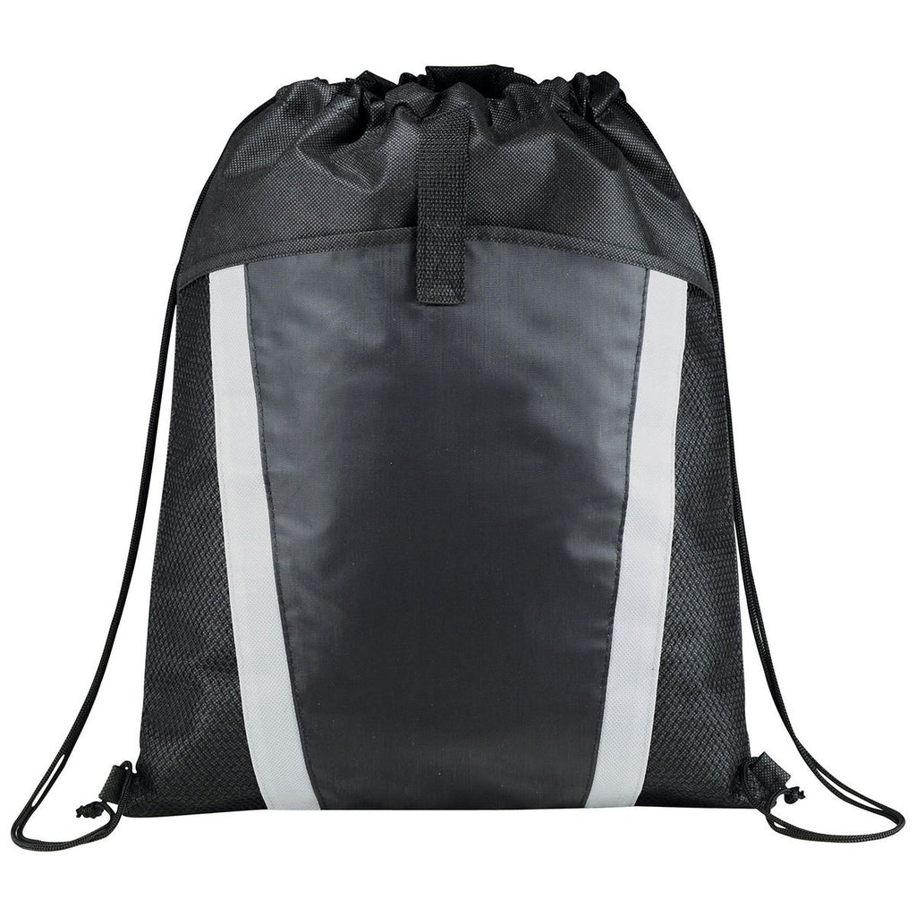 Bullet Black Vortex Mesh Pocket Drawstring Bag