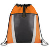 Bullet Orange Vortex Mesh Pocket Drawstring Bag