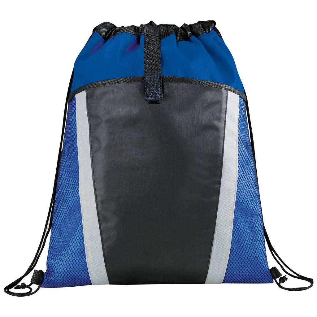 Bullet Royal Blue Vortex Mesh Pocket Drawstring Bag