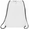 Bullet White Champion Heat Seal Drawstring Bag