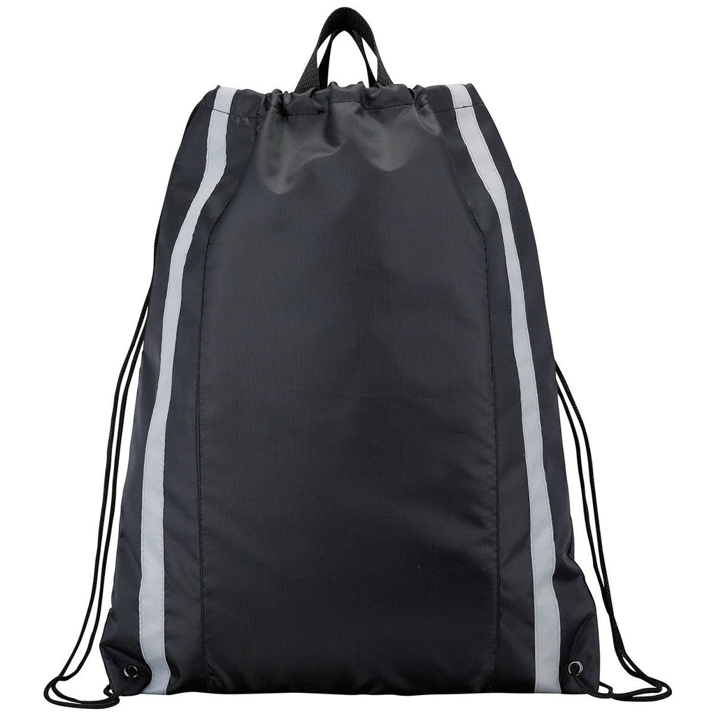 Bullet Black Reflective Drawstring Bag