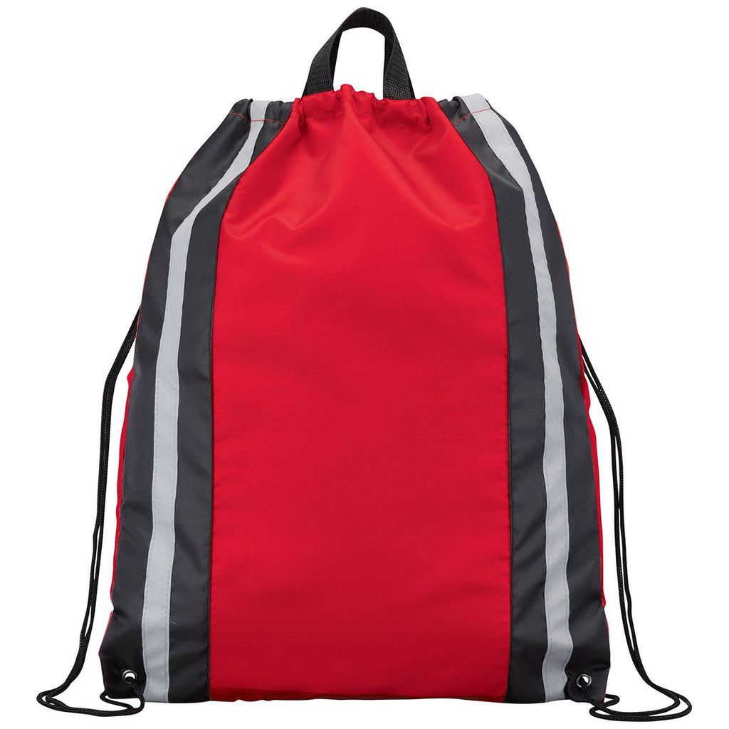 Bullet Red Reflective Drawstring Bag
