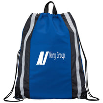 Bullet Royal Blue Reflective Drawstring Bag