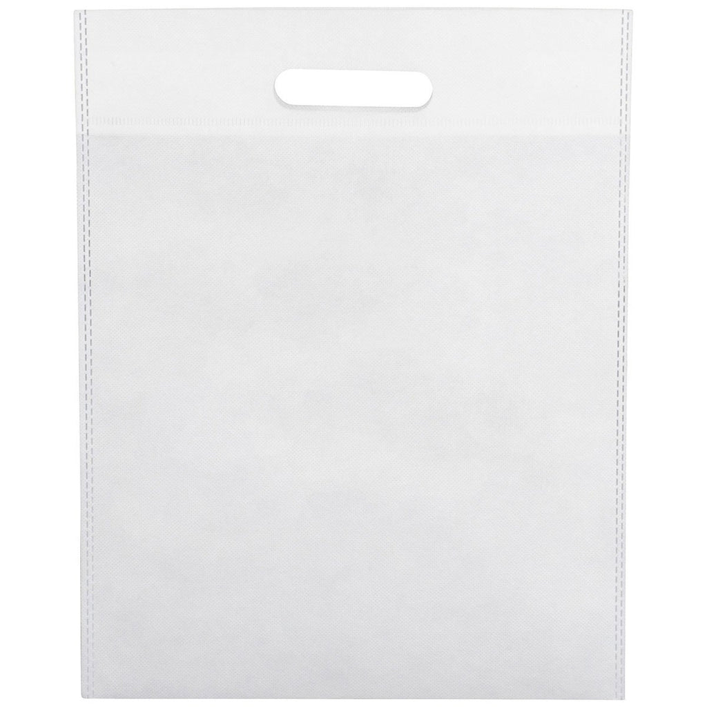 Bullet White Freedom Heat Seal Non-Woven Tote