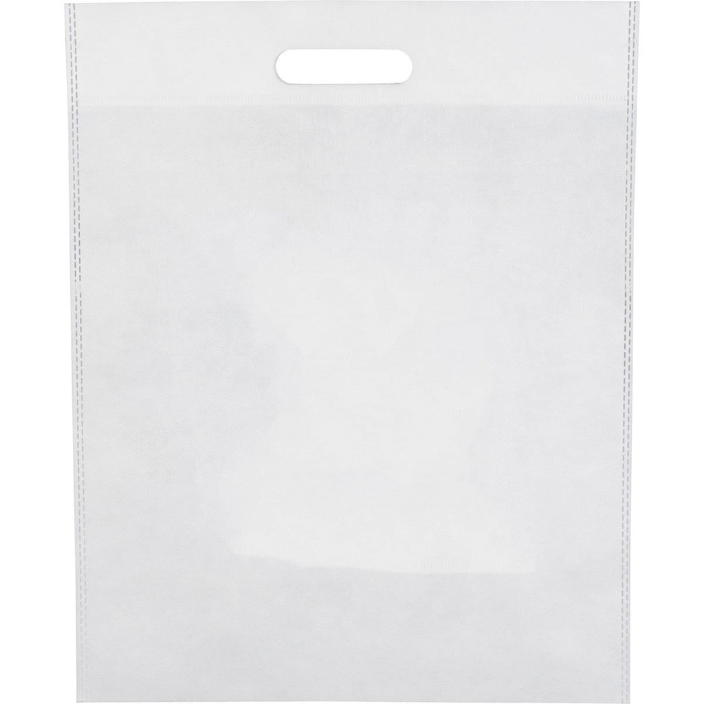 Bullet White Large Freedom Heat Seal Non-Woven Tote