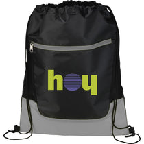 Bullet Grey Libra Front Zipper Drawstring Bag