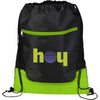 Bullet Lime Green Libra Front Zipper Drawstring Bag
