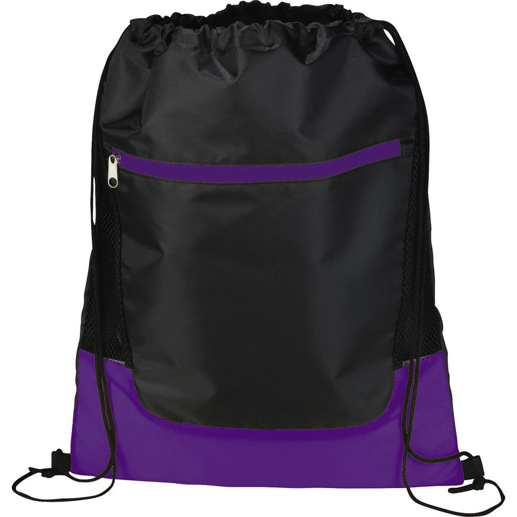 Bullet Purple Libra Front Zipper Drawstring Bag