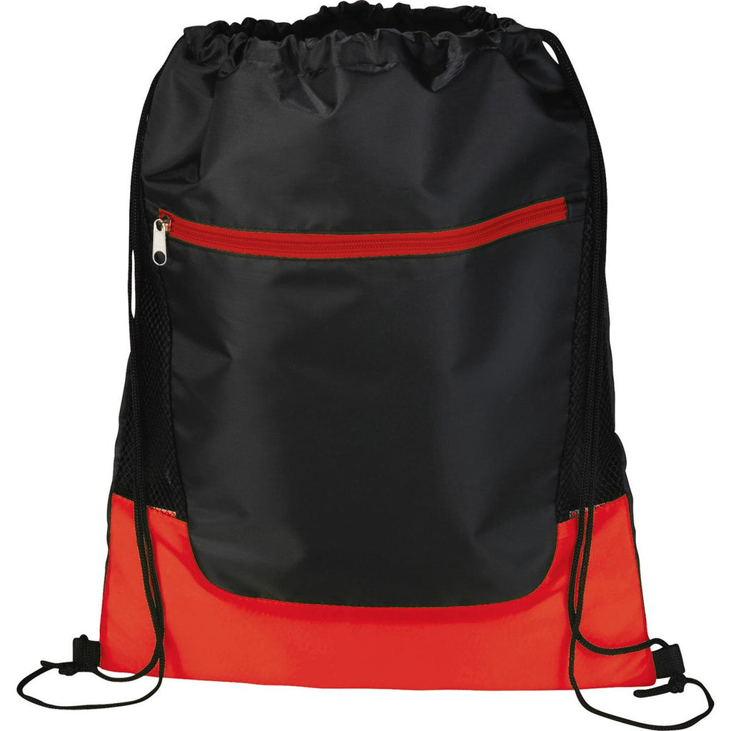 Bullet Red Libra Front Zipper Drawstring Bag