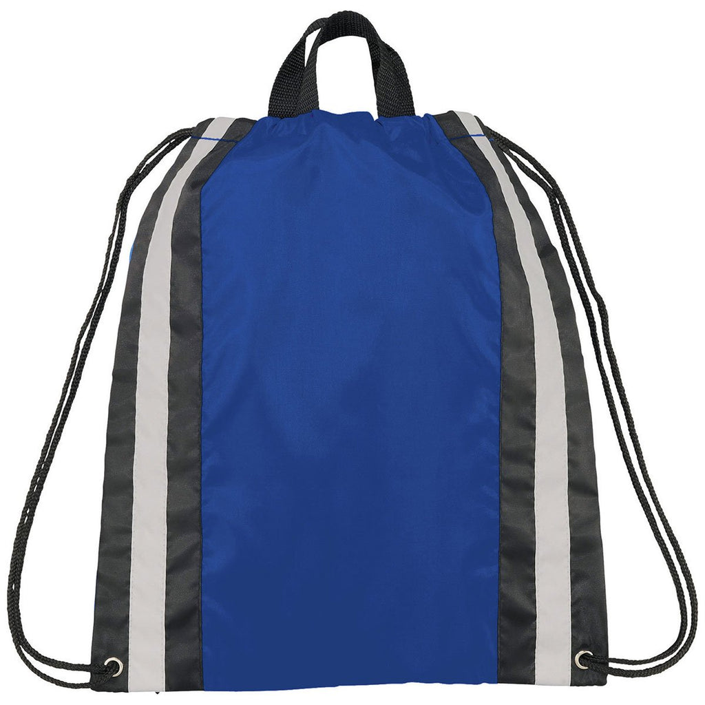Bullet Royal Blue Small Reflective Drawstring Bag