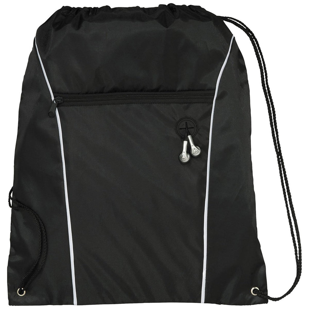 Bullet Black Funnel Drawstring Bag