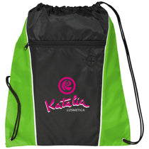 Bullet Lime Green Funnel Drawstring Bag