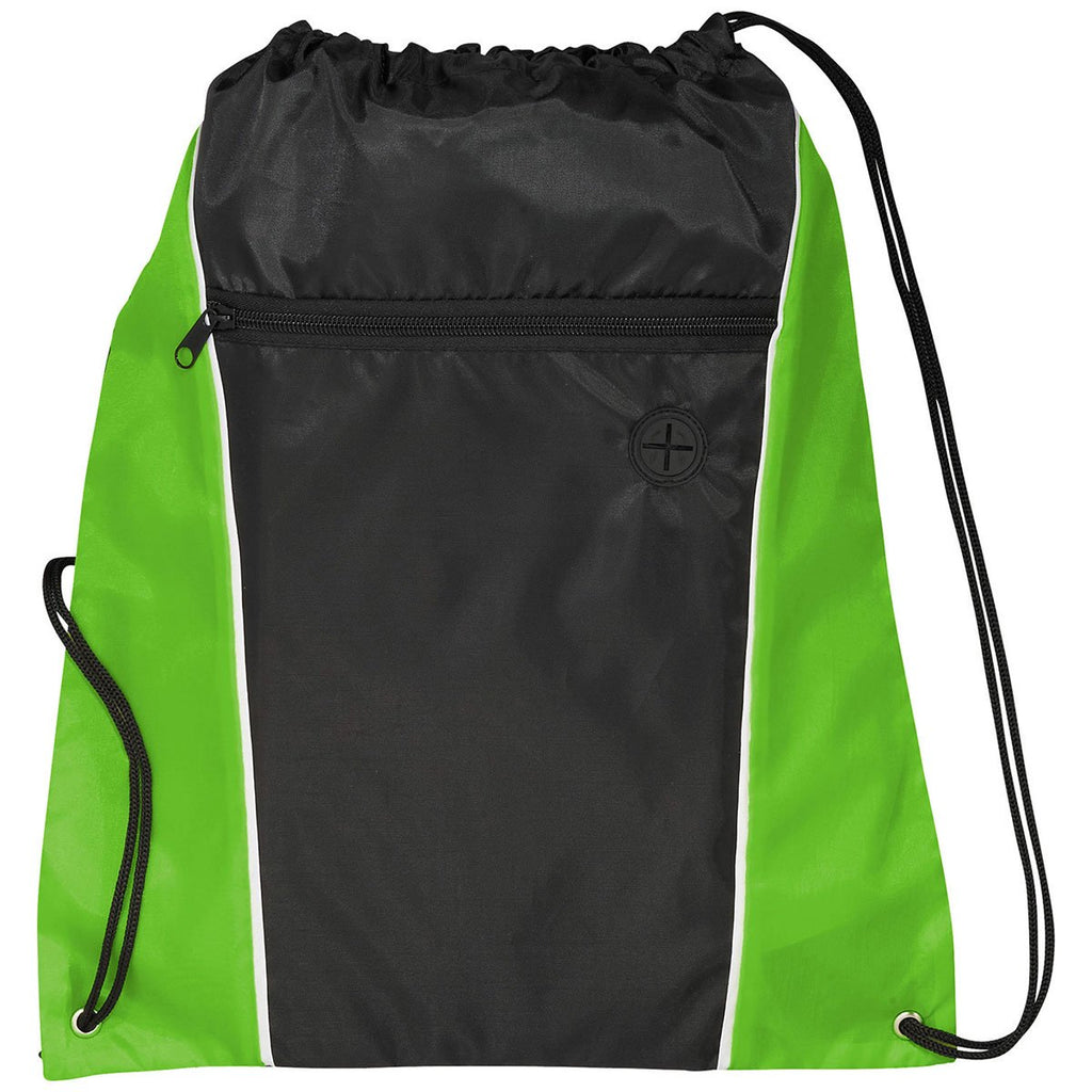 Bullet Lime Green Funnel Drawstring Bag