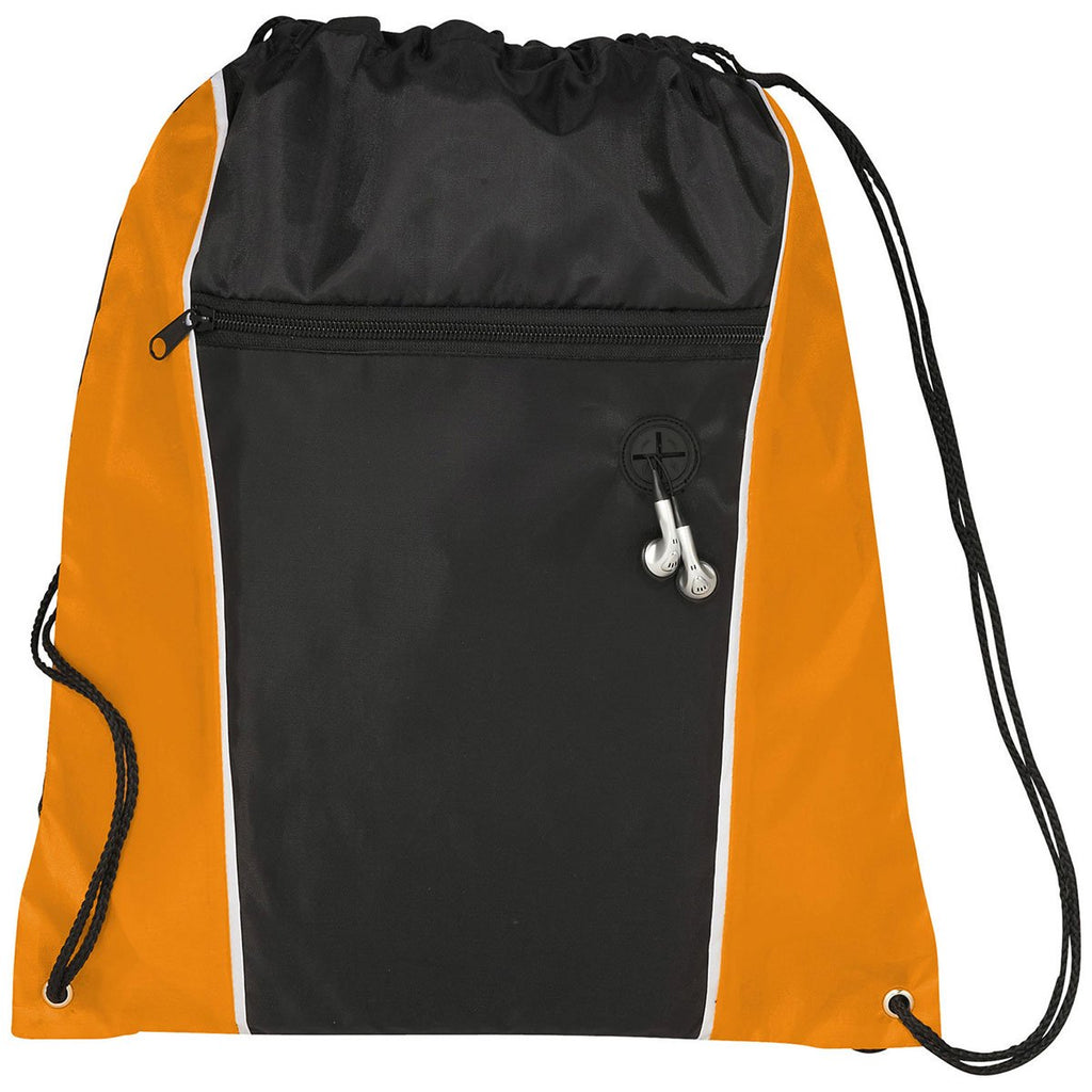 Bullet Orange Funnel Drawstring Bag