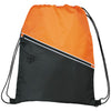 Bullet Orange Railway Drawstring Bag