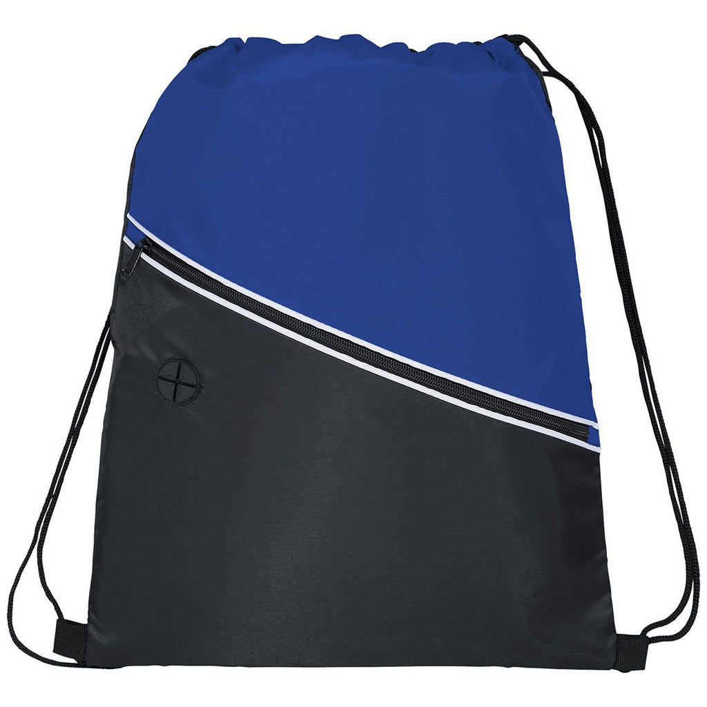 Bullet Royal Blue Railway Drawstring Bag