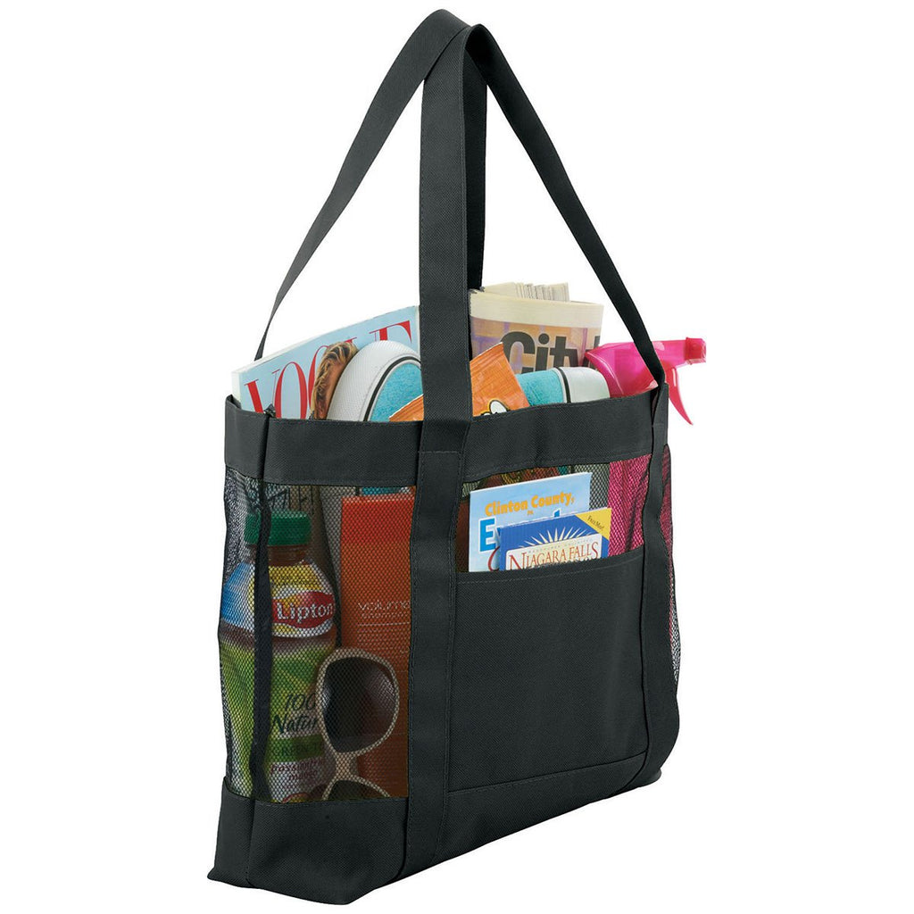 Bullet Black Surfside Mesh Accent Tote
