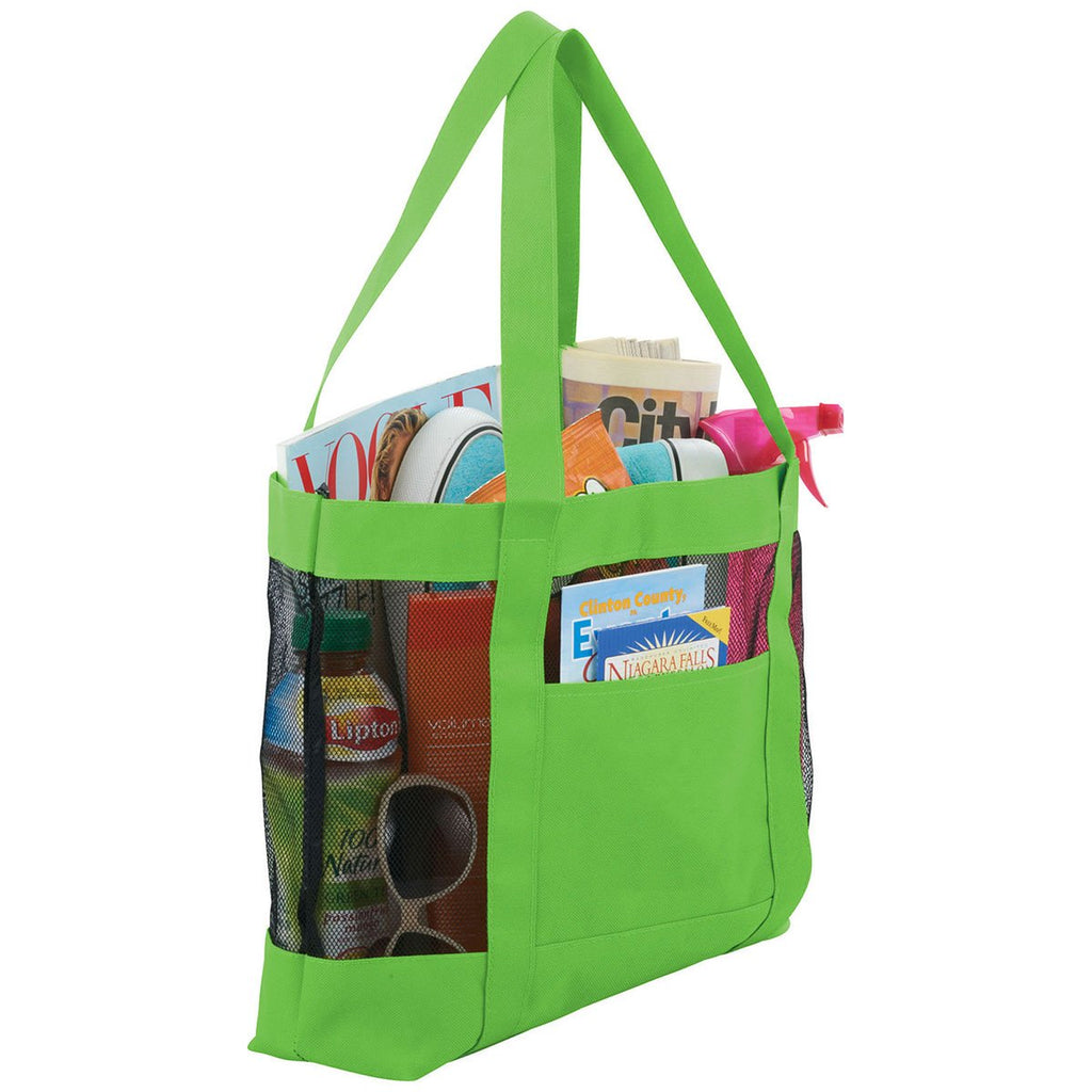 Bullet Lime Green Surfside Mesh Accent Tote