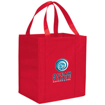 Bullet Red Hercules Non-Woven Grocery Tote