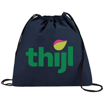 Bullet Navy Blue Evergreen Non-Woven Drawstring Bag