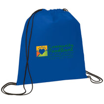 Bullet Royal Blue Evergreen Non-Woven Drawstring Bag